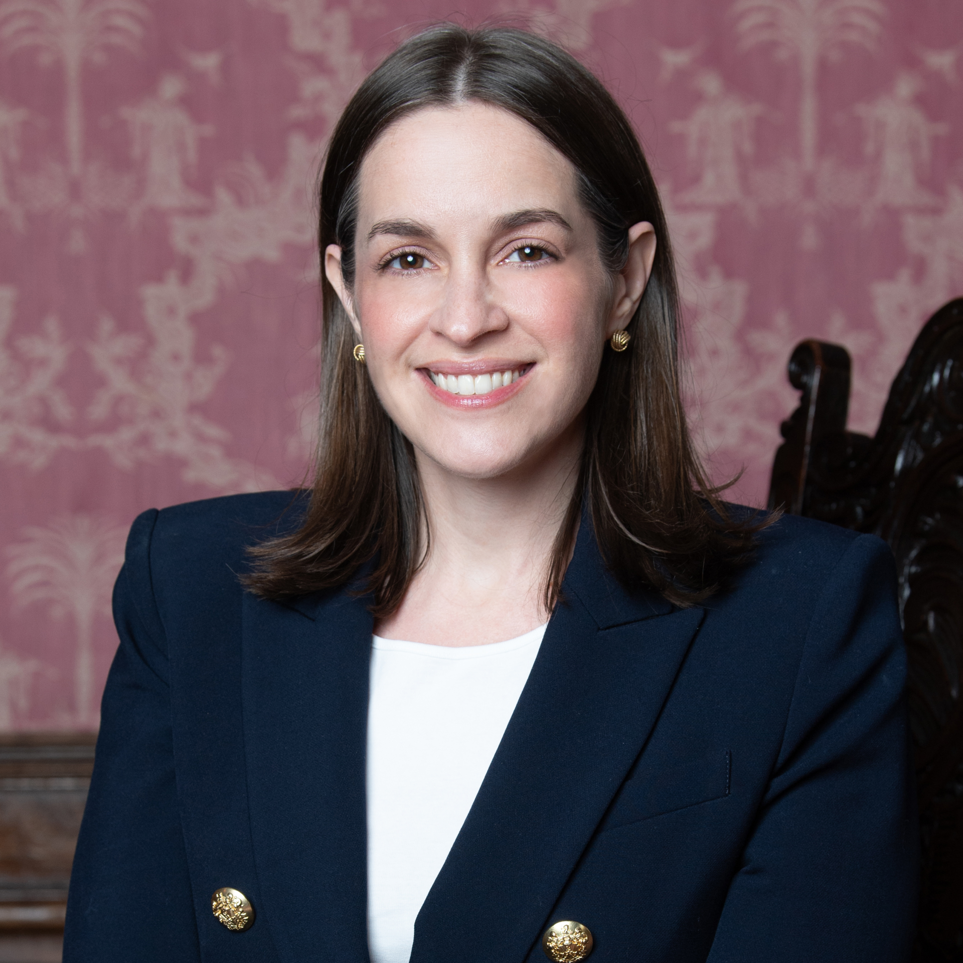 Marymount teacher with two lower school students