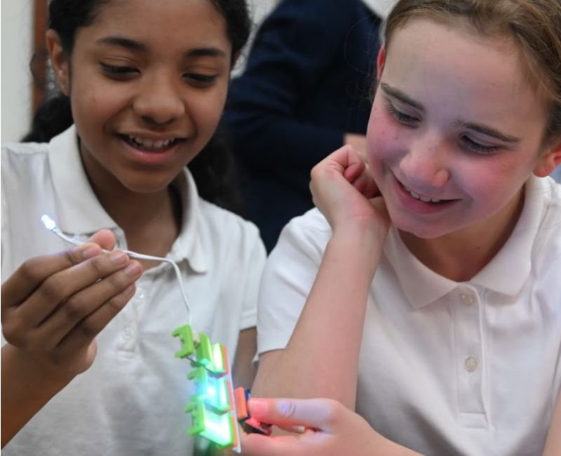 lower mid students using electronic device